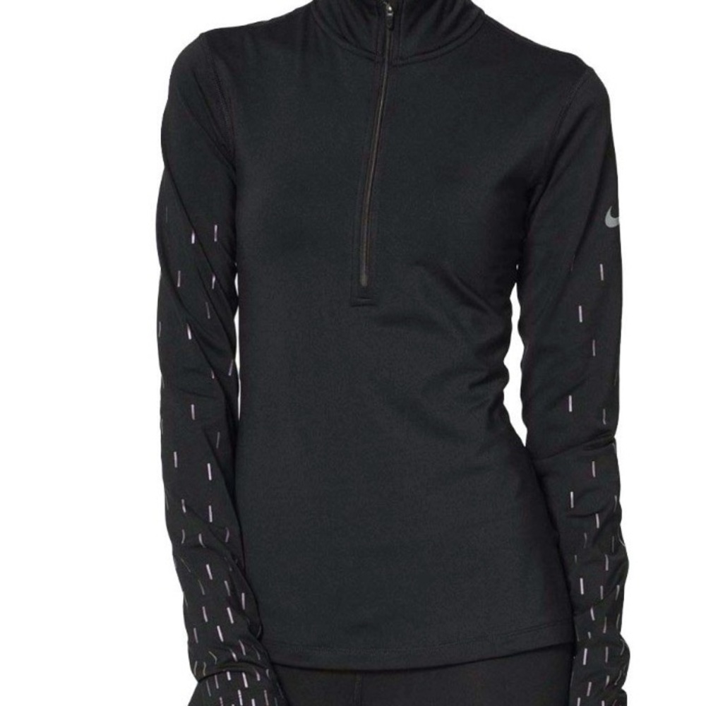 Nike Pro Hyper Warm Women's Fitted Black Half Zip